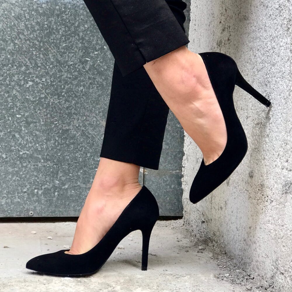 Sofia Manta Leather Heels Black Suede (900) All products