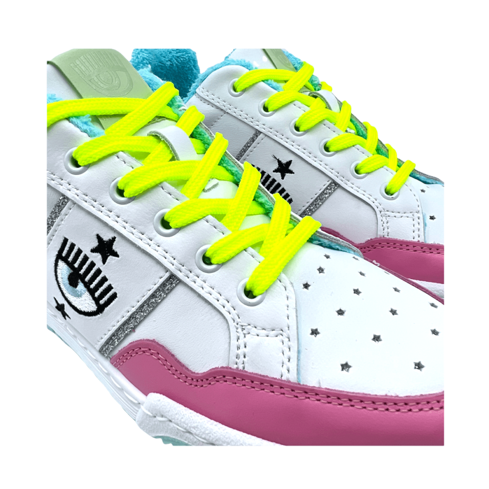 CHIARA FERRAGNI Leather Sneaker White Pink (2901-072) Sneakers 4