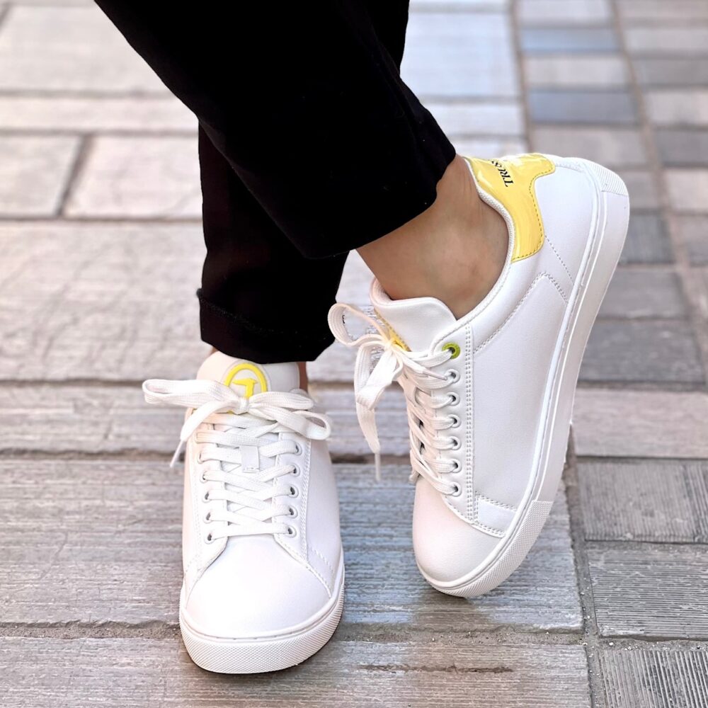 Trussardi Sneakers Dilan White/Yellow Spring/Summer collection 2022