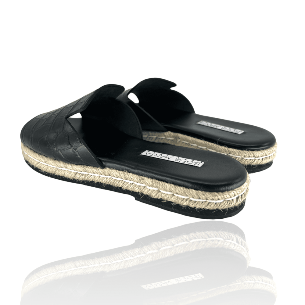 Sofia Manta Leather Sandal 050 Black (050B) All products 9