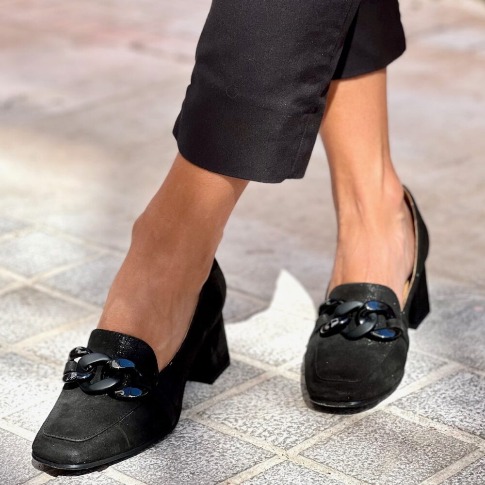 Caprice Block Heels Black Pearl (24402B) All products
