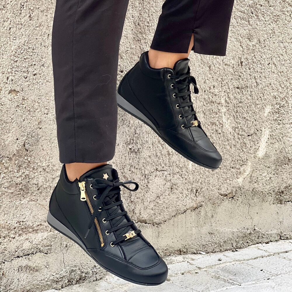 Leather Sneaker Black High (T2187B) Autumn/ Winter 2023 2