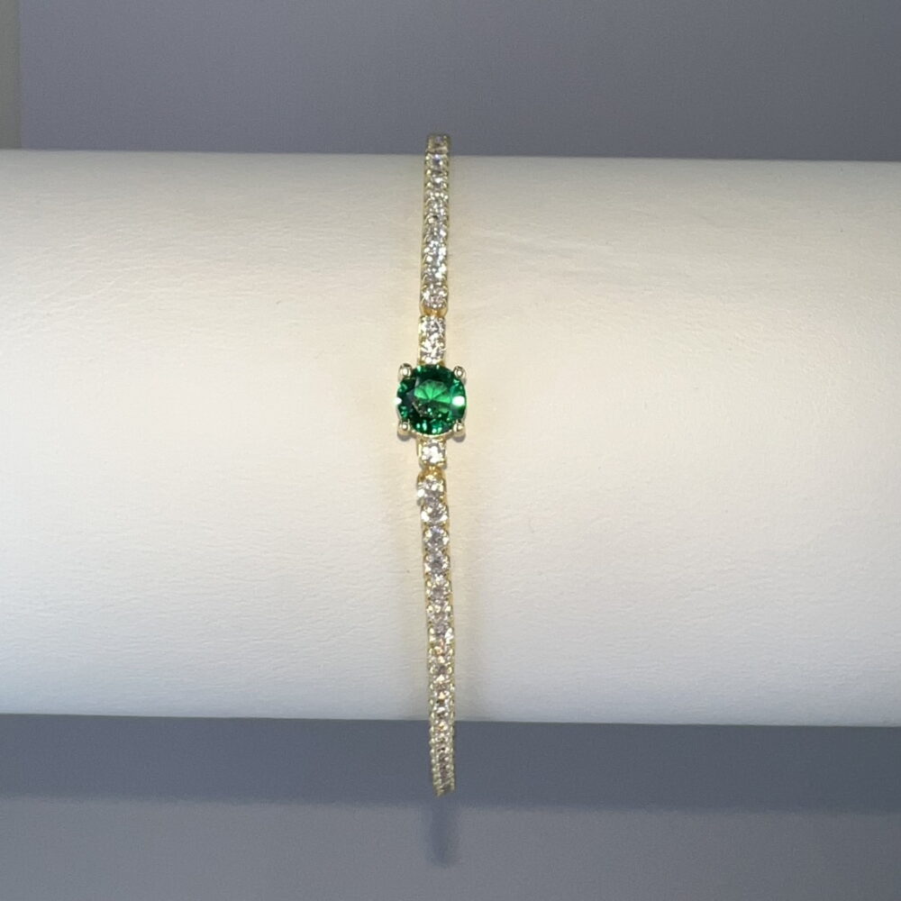 Gold Plated Silver 925 Bracelet Emerald (1740) All products